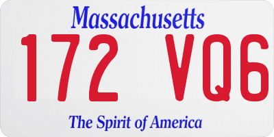 MA license plate 172VQ6