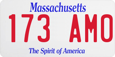 MA license plate 173AM0