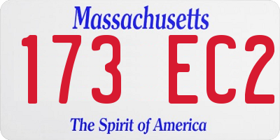 MA license plate 173EC2