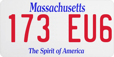 MA license plate 173EU6