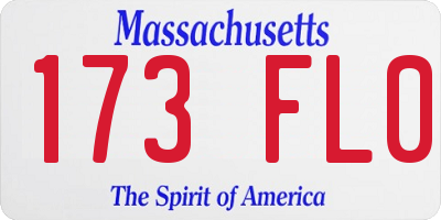 MA license plate 173FL0