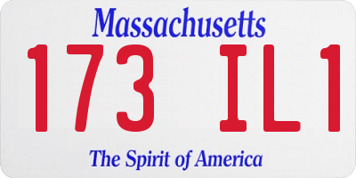 MA license plate 173IL1