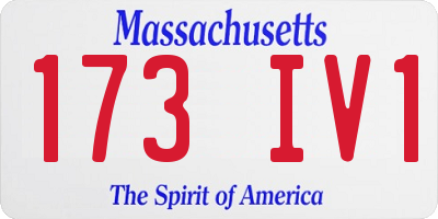 MA license plate 173IV1