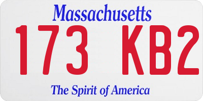 MA license plate 173KB2