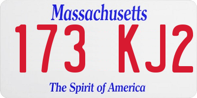 MA license plate 173KJ2