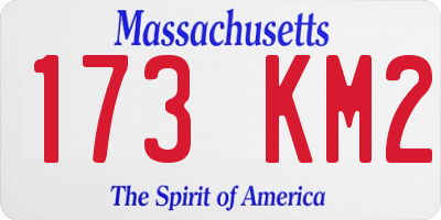 MA license plate 173KM2