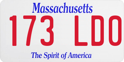 MA license plate 173LD0