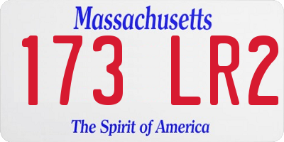 MA license plate 173LR2