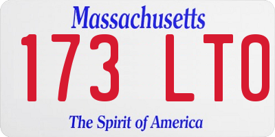 MA license plate 173LT0