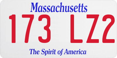 MA license plate 173LZ2