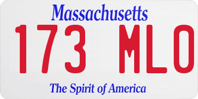 MA license plate 173ML0