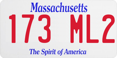MA license plate 173ML2