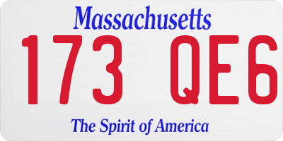 MA license plate 173QE6