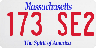 MA license plate 173SE2