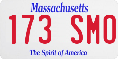 MA license plate 173SM0
