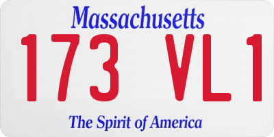 MA license plate 173VL1