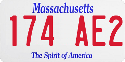 MA license plate 174AE2