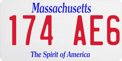 MA license plate 174AE6