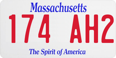 MA license plate 174AH2