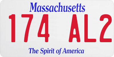MA license plate 174AL2