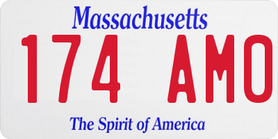 MA license plate 174AM0