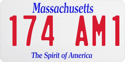MA license plate 174AM1