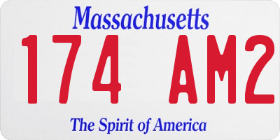 MA license plate 174AM2
