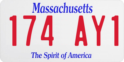 MA license plate 174AY1