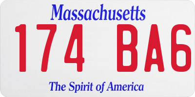 MA license plate 174BA6