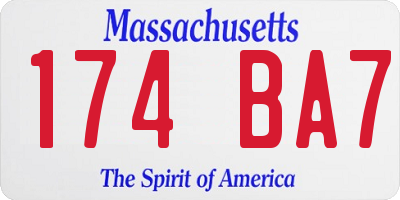 MA license plate 174BA7