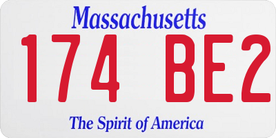 MA license plate 174BE2