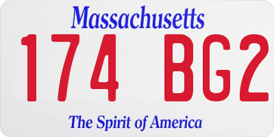 MA license plate 174BG2