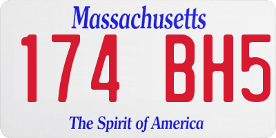 MA license plate 174BH5