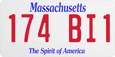 MA license plate 174BI1