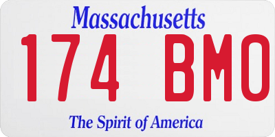 MA license plate 174BM0