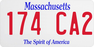 MA license plate 174CA2
