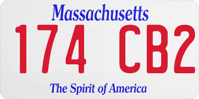 MA license plate 174CB2