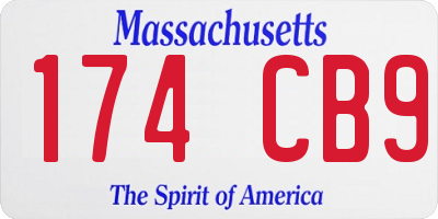 MA license plate 174CB9