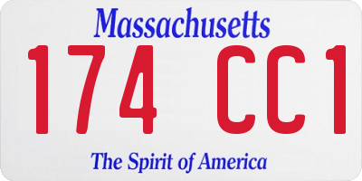 MA license plate 174CC1