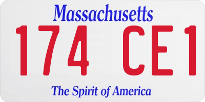 MA license plate 174CE1