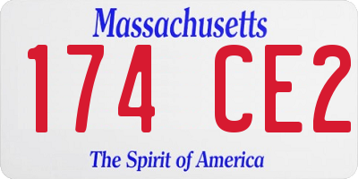 MA license plate 174CE2