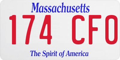 MA license plate 174CF0