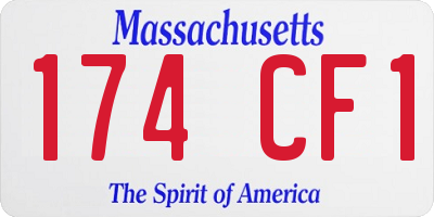 MA license plate 174CF1