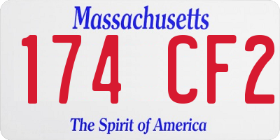 MA license plate 174CF2