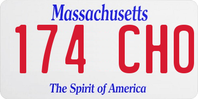 MA license plate 174CH0