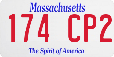 MA license plate 174CP2
