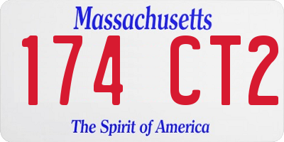MA license plate 174CT2