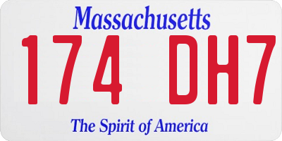 MA license plate 174DH7