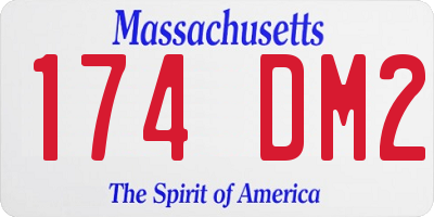 MA license plate 174DM2
