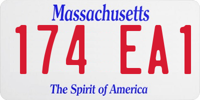 MA license plate 174EA1
